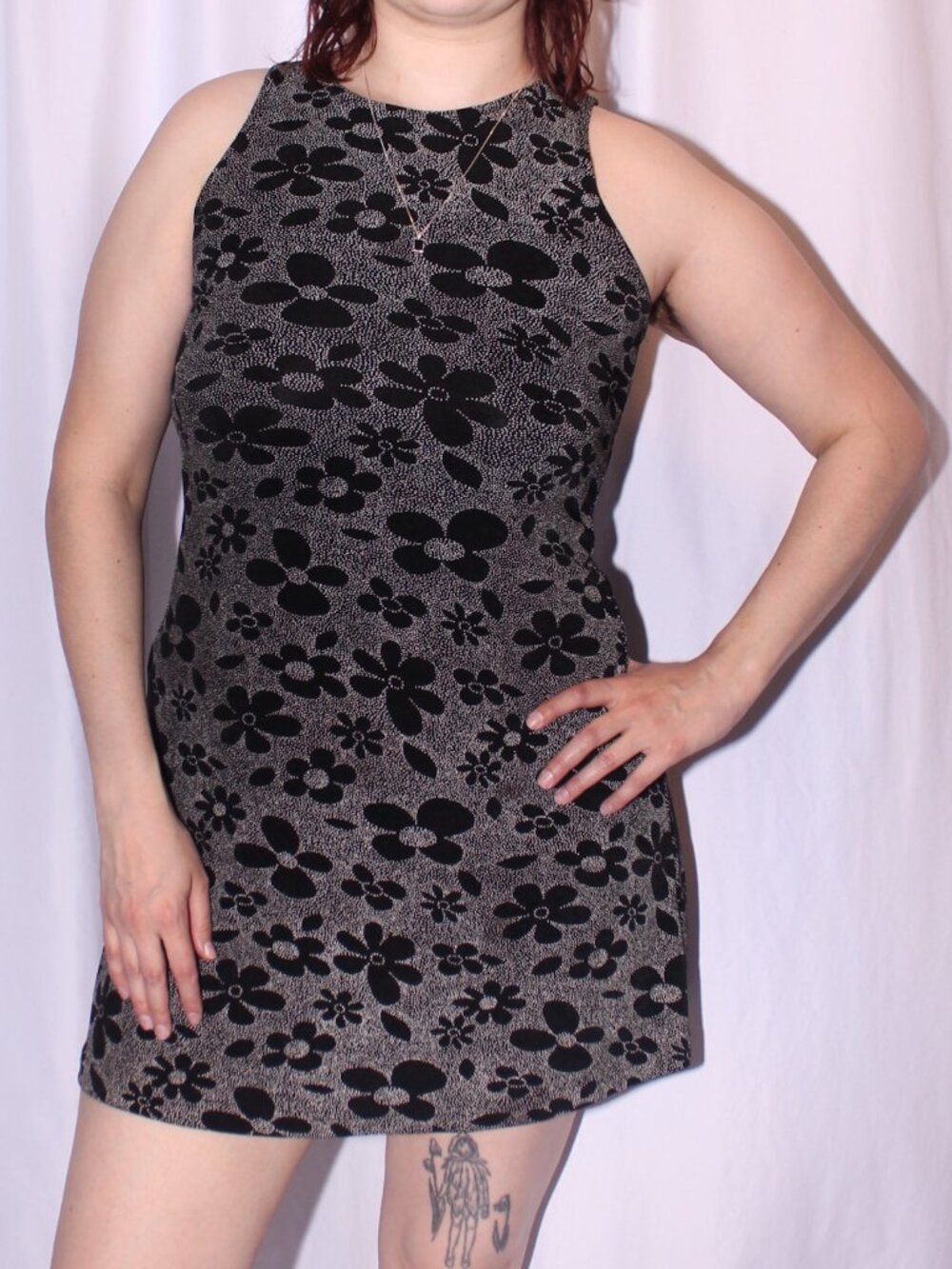 La Belle groovy floral vintage mini dress